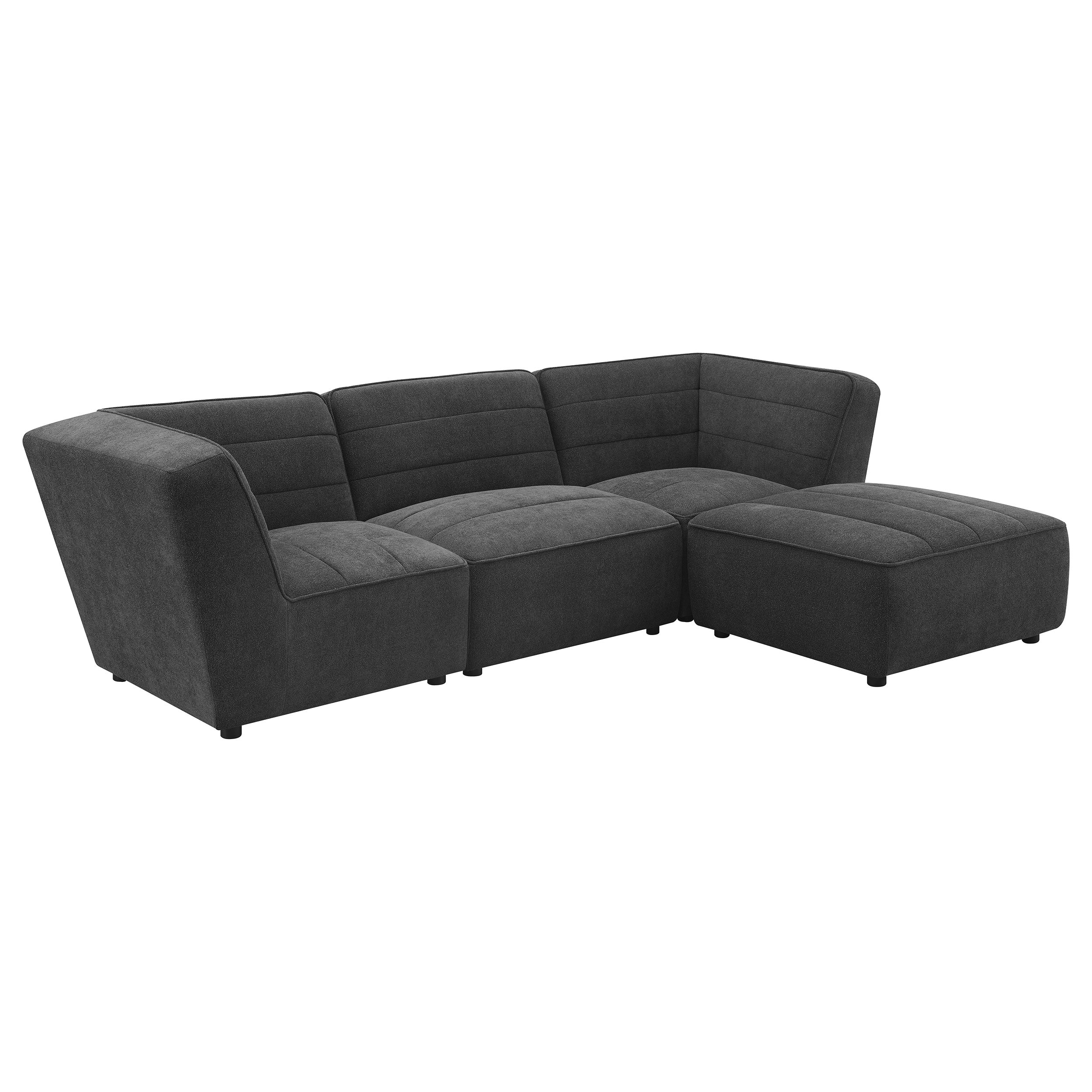 Sunny Upholstered Corner Chair Dark Charcoal — view 13