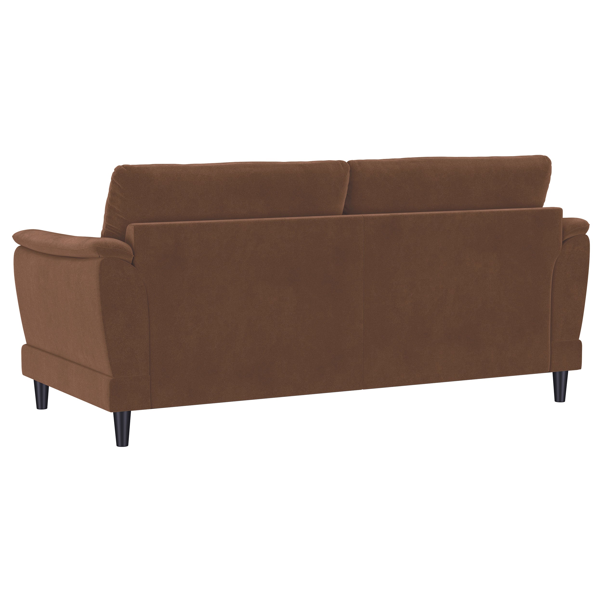 Selma Velvet Upholstered Crescent Arm Sofa Rust — view 6
