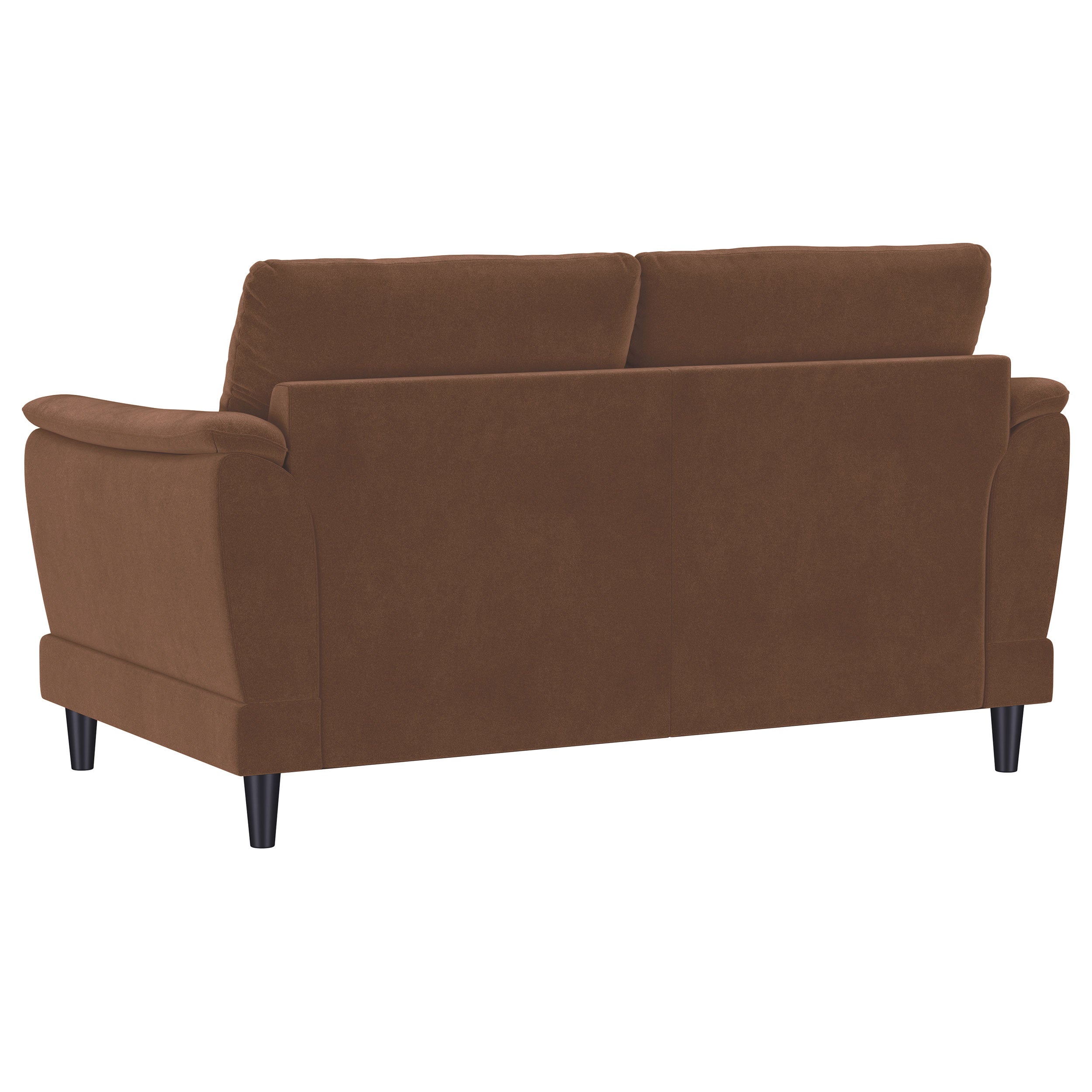 Selma Velvet Upholstered Crescent Arm Loveseat Rust — view 6