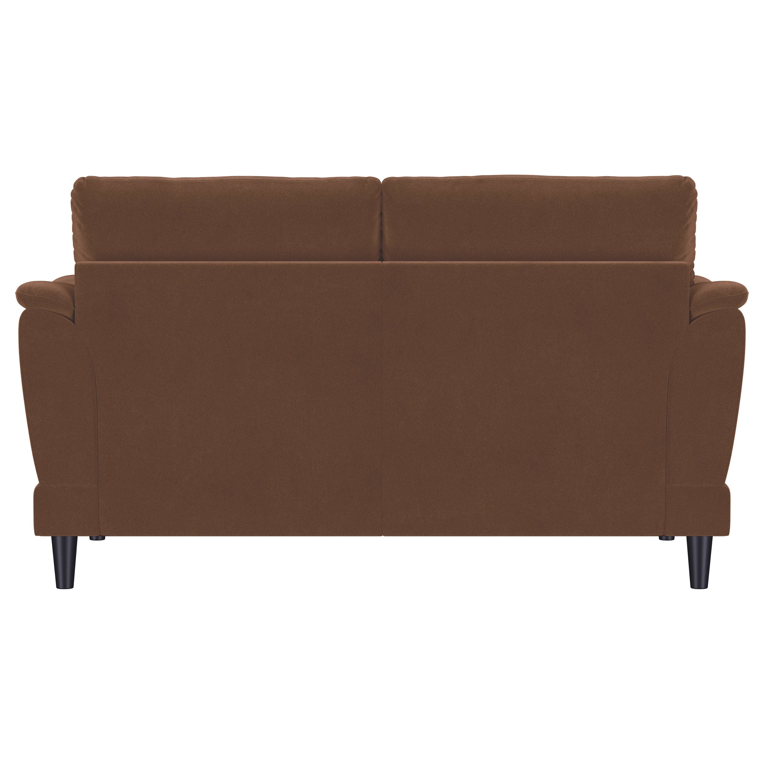 Selma Velvet Upholstered Crescent Arm Loveseat Rust — view 7