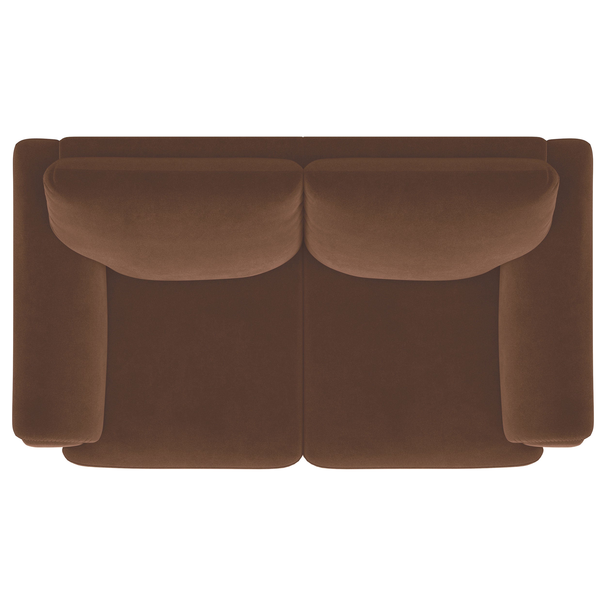 Selma Velvet Upholstered Crescent Arm Loveseat Rust — view 10