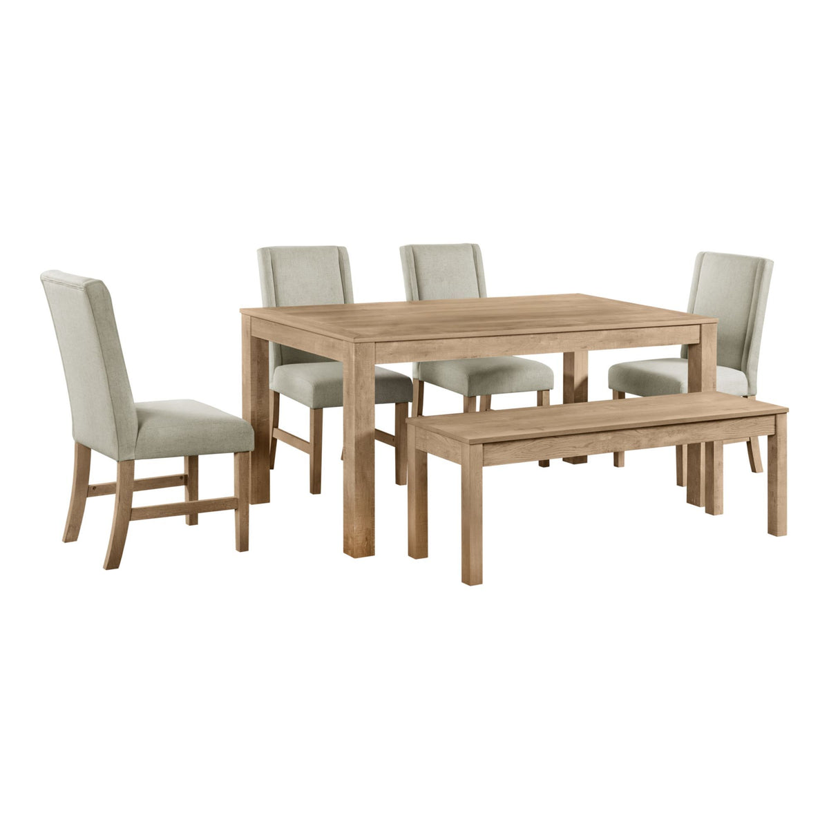 Eleanor Standard Height Dining Set in Light Brown by Elements International, view 2