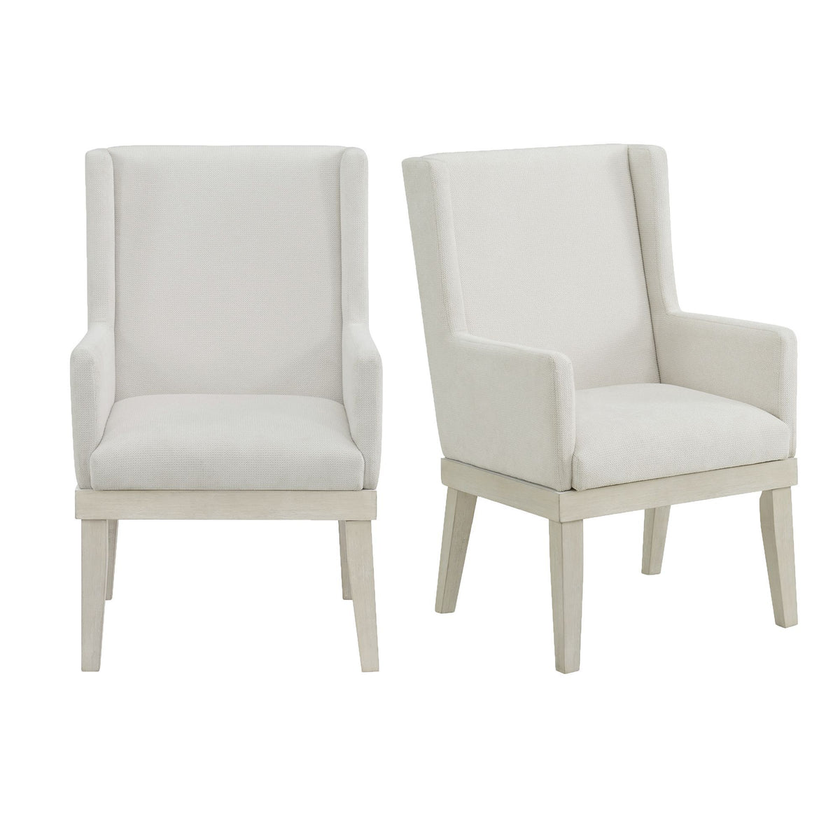 Avalanche Dining Arm Chair (Set of 2) in Antique White by Elements International