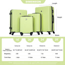 Luggage 4 Piece Lightweight Suitcase With Rotating Wheels With Tsa Lock,