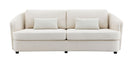Mariko - Linen Sofa With 2 Toss Pillows - Beige