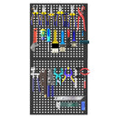 Heavy Duty Adjustable Metal Shelving Unit With Pegboard And Wheels For Multipurpose Storage