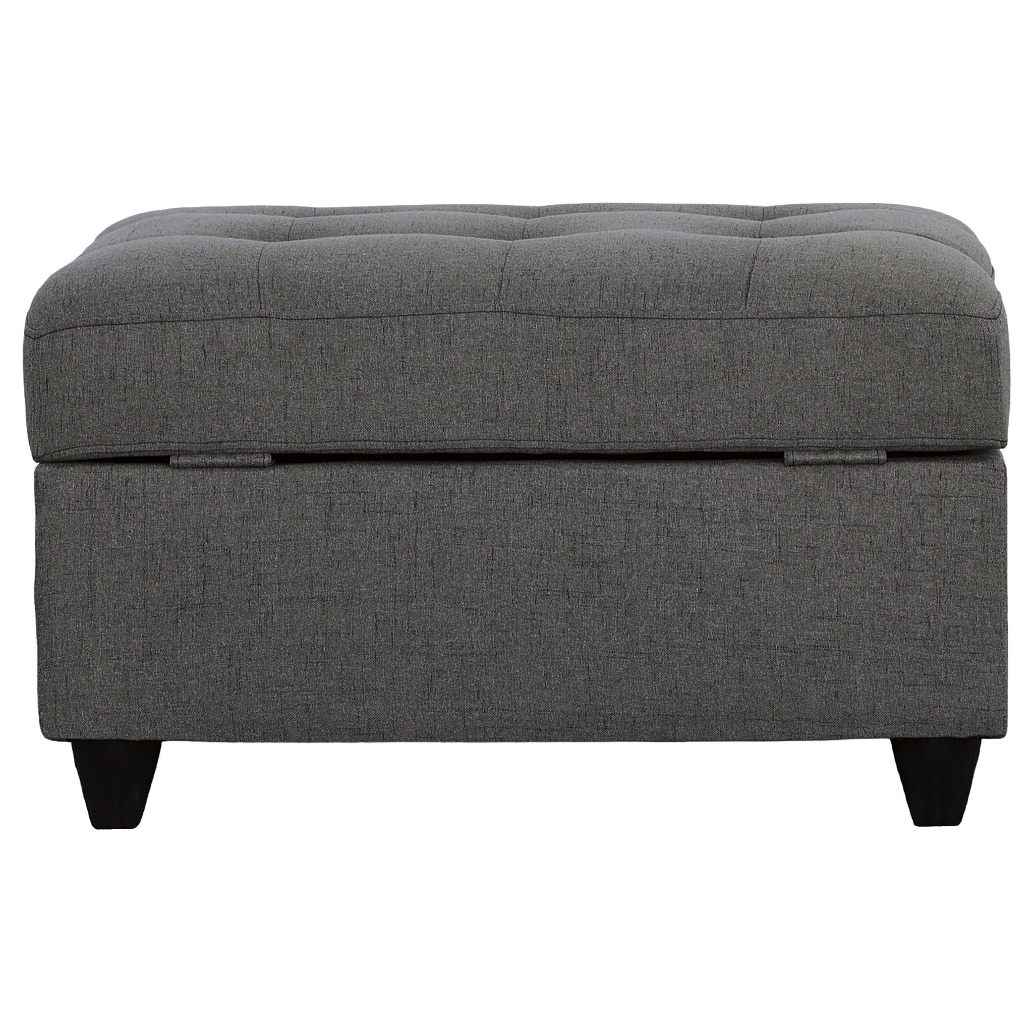 Stonenesse Rectangular Upholstered Storage Ottoman Grey