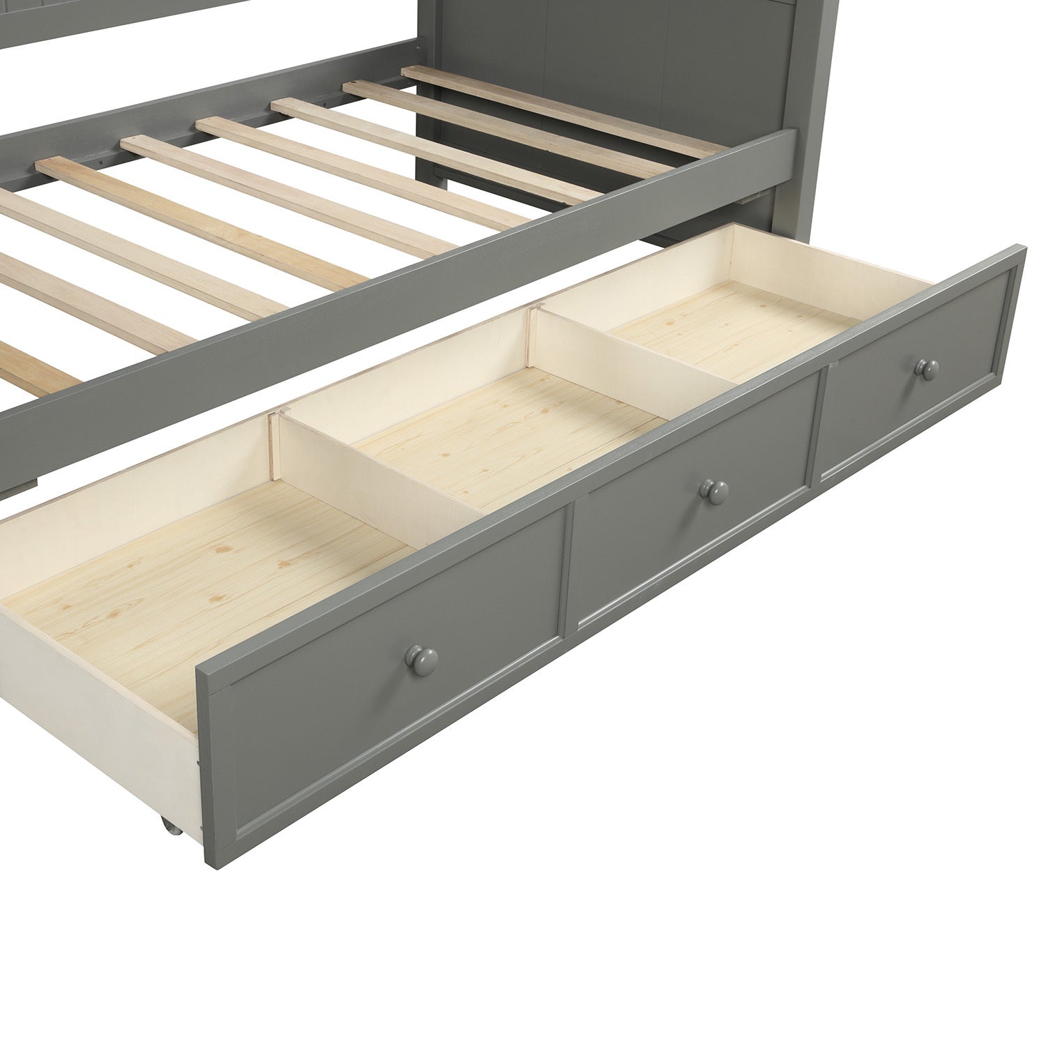 Wood Daybed with Three Drawers ,Twin Size Daybed,No Box Spring Needed ,Gray - Atlantic Fine Furniture Melbourne FL