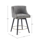 Mateo - Swivel Counter Stool - Gray