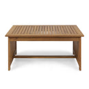 Acacia Wood Rectangular Patio Coffee Table For Outside