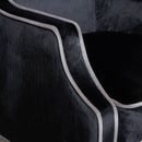 Elegant Velvet Club Chair With Tonal Piping