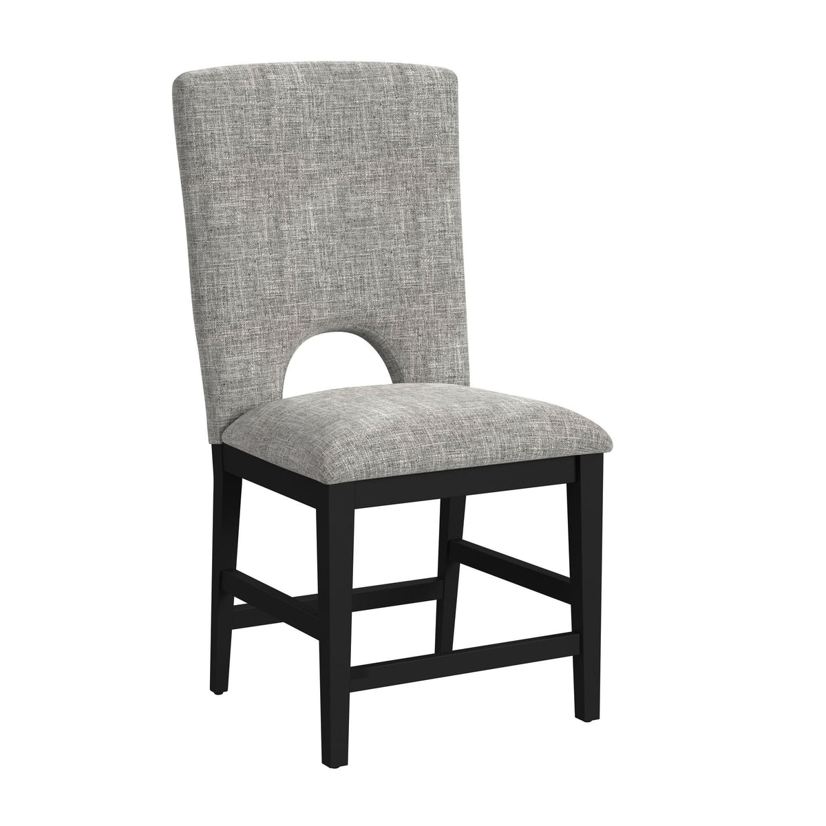 Oregon Fabric Counter Side Chair (Set of 2) in Gray / Black by Elements International, view 5