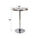 Brancaster - Bar Table - Retro Brown Top Grain Leather & Aluminum