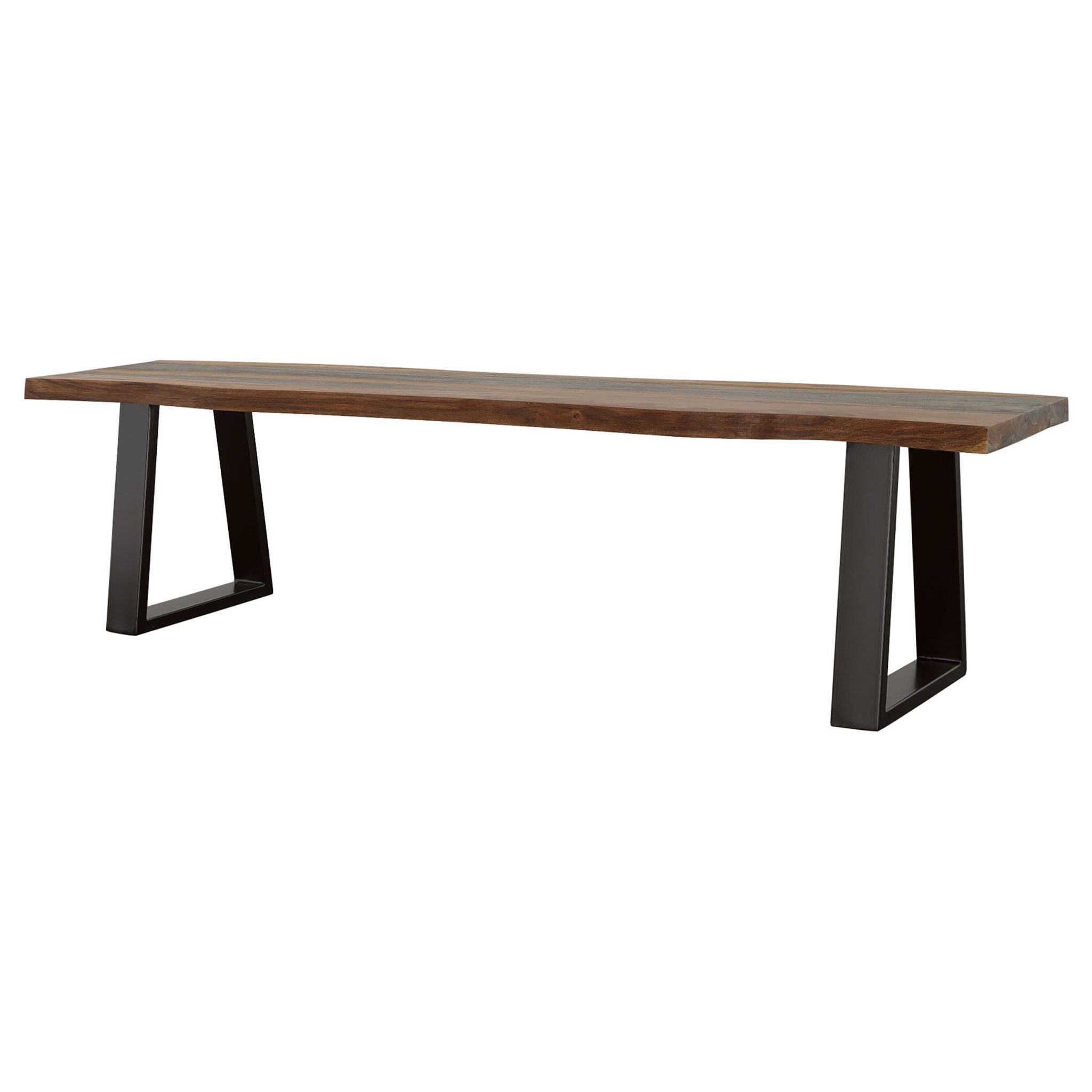 Ditman Live Edge Wood Dining Bench Grey Sheesham