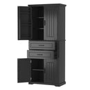 Elegant Multi Functional Storage Cabinet With Slide Rail Drawers, Adjustable Shelves