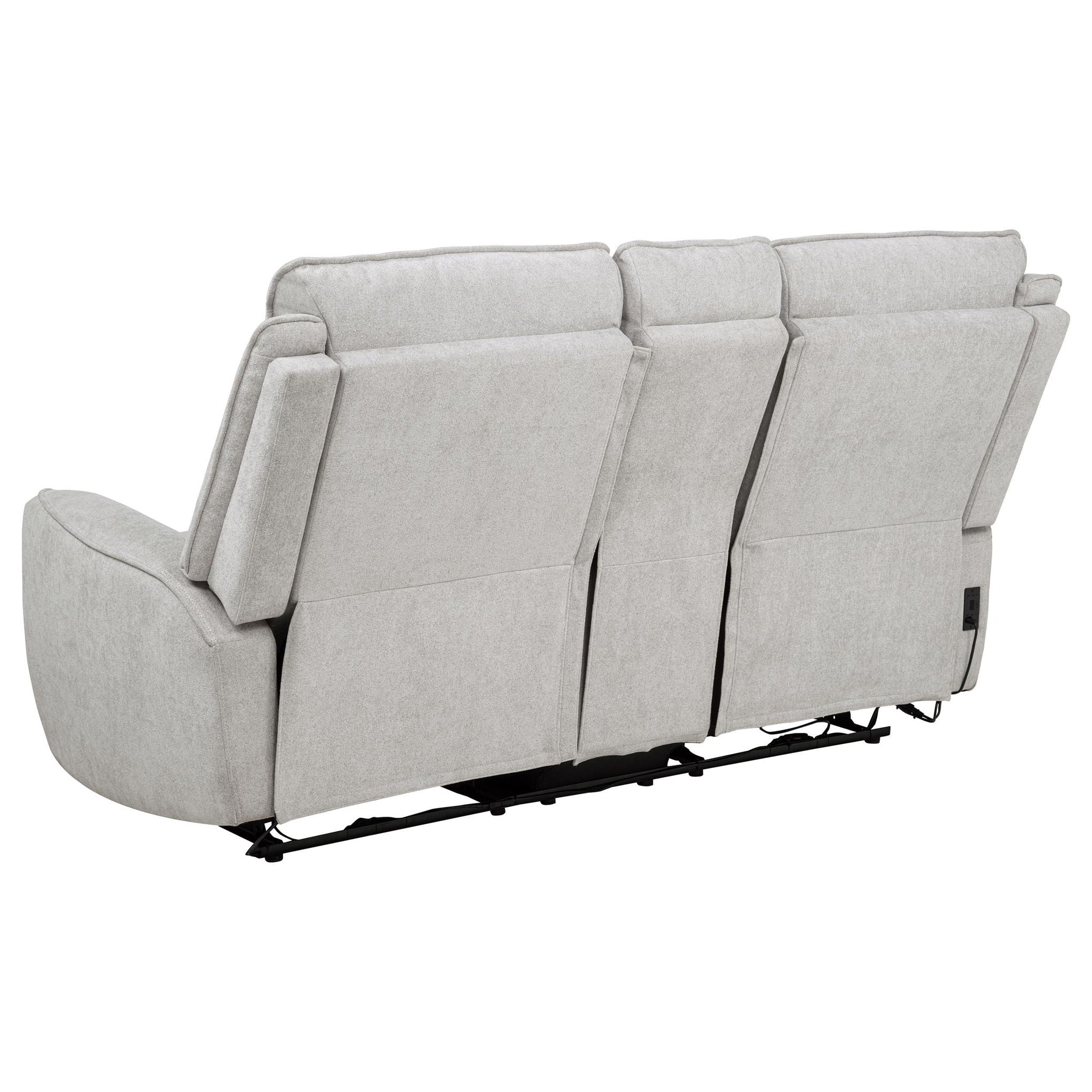 Sylmar 2-piece Chenille Power Reclining Sofa Set Dove Grey
