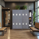 6 Door Lockers With Lock For Employees, Storage Cabinet For Home, Gym, Office, School, Garage - Gray