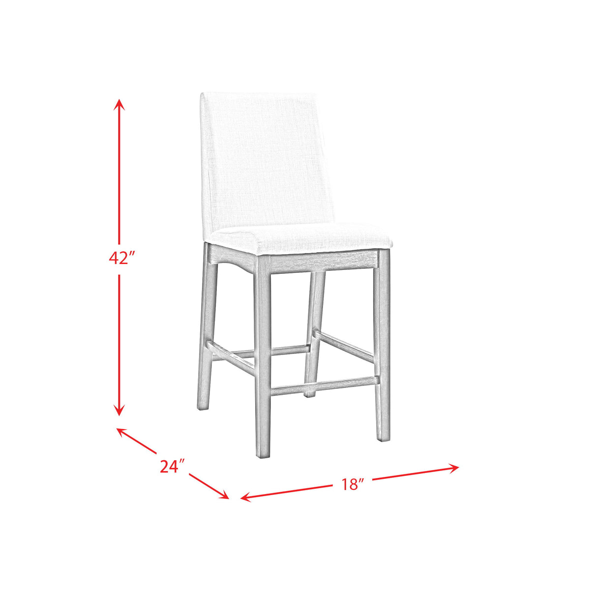 Dapper Counter Height Side Chair (Set of 2) in Beige by Elements International, view 7