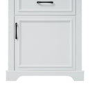 Freestanding Bathroom Vanity Tall With Damping Hinge Doors, Adjustable Shelves - White