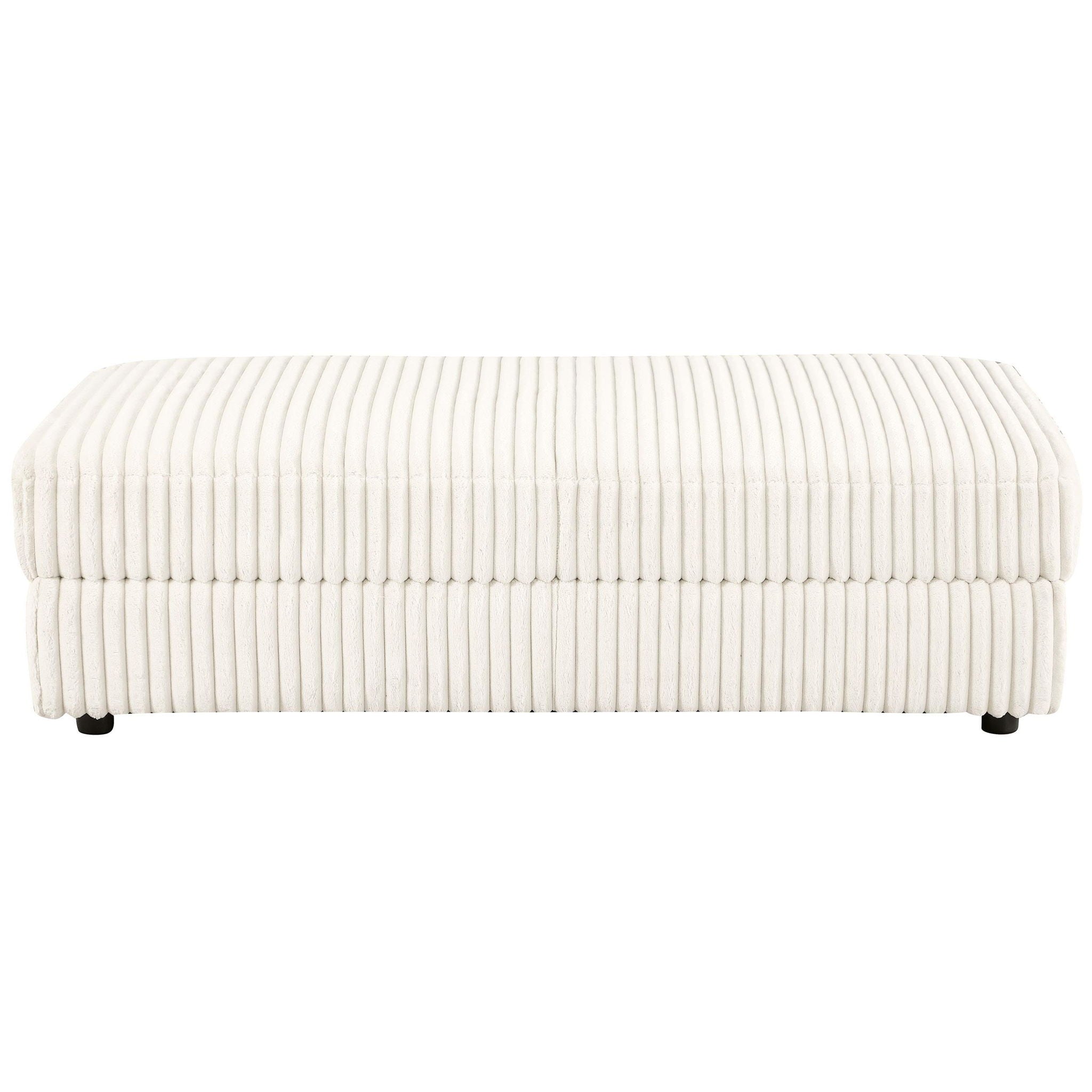 Emberson Upholstered Rectangular Storage Ottoman Ivory