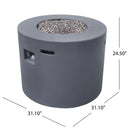 Round Iron Fire Pit With 40,000 Btu