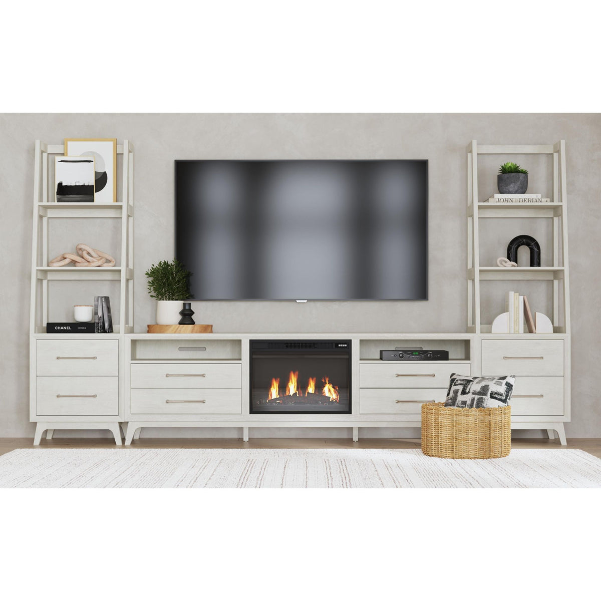 Westland TV Console in White by Elements International, view 9