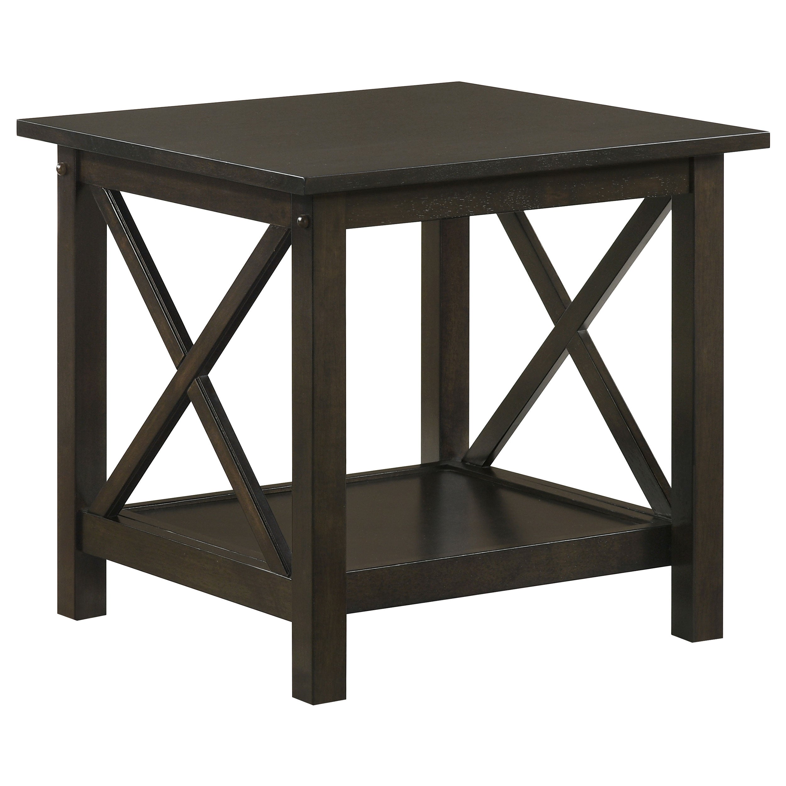 Rachelle 3-piece Rectangular Coffee Table Set Deep Merlot — view 7