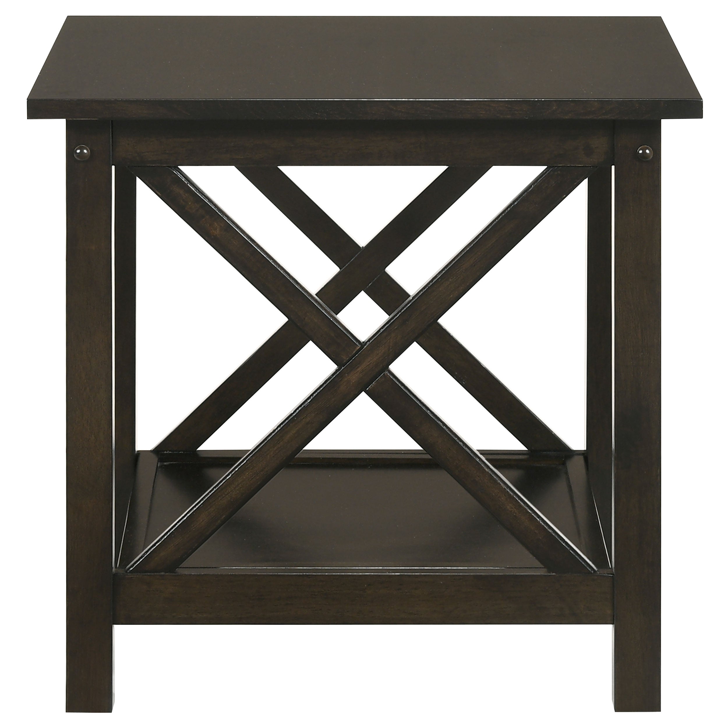 Rachelle 3-piece Rectangular Coffee Table Set Deep Merlot — view 9
