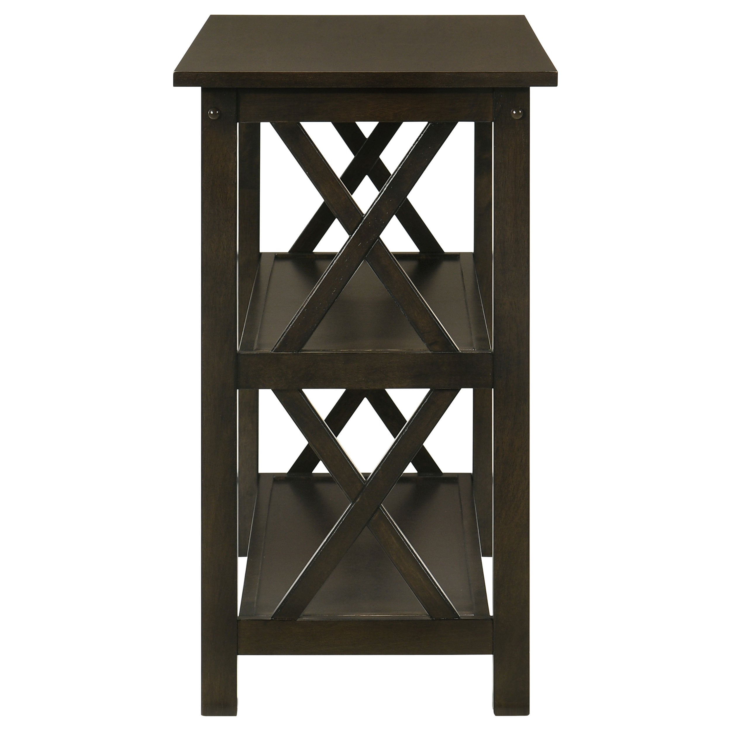 Rachelle 2-shelf Wood Entryway Console Table Deep Merlot — view 4