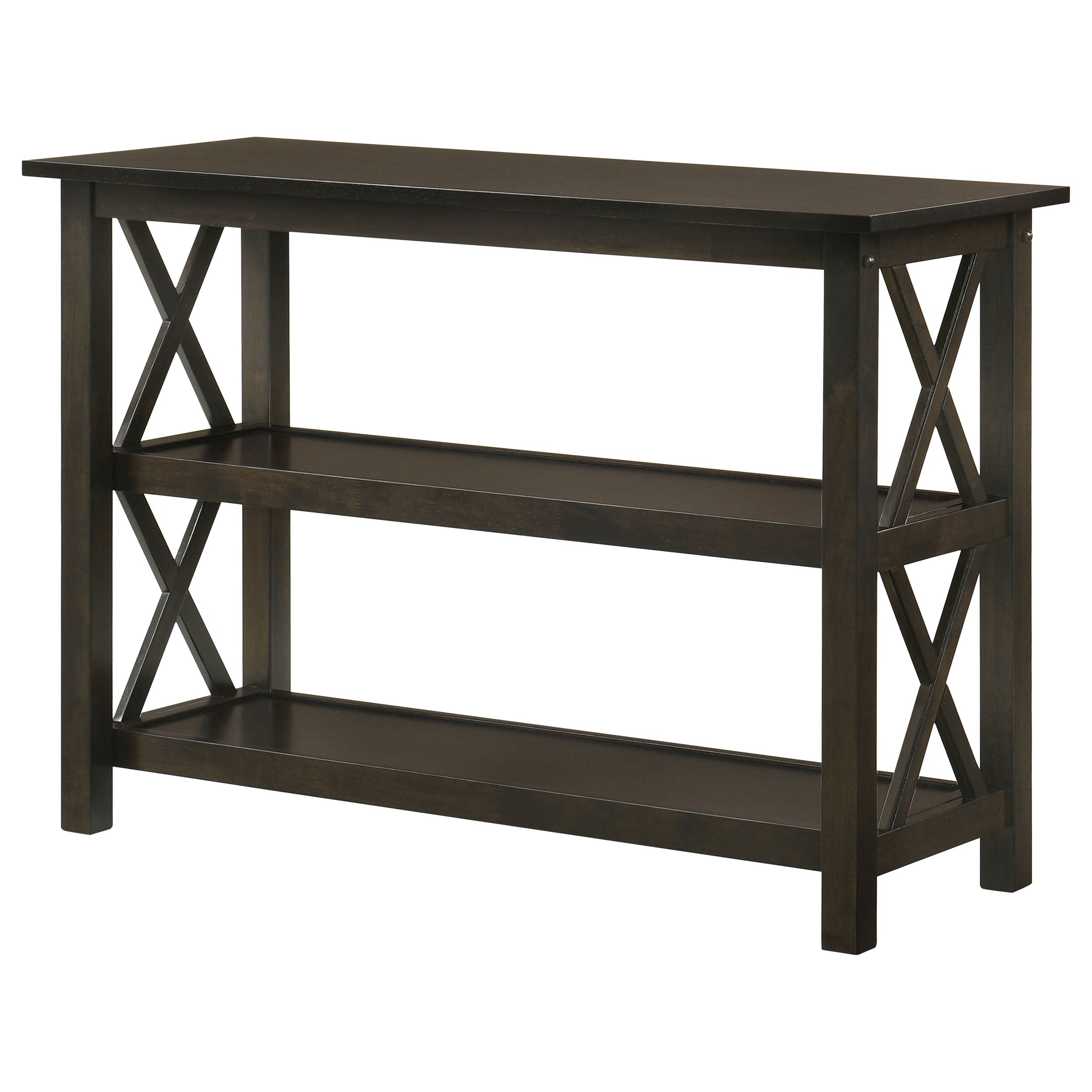Rachelle 2-shelf Wood Entryway Console Table Deep Merlot — view 5