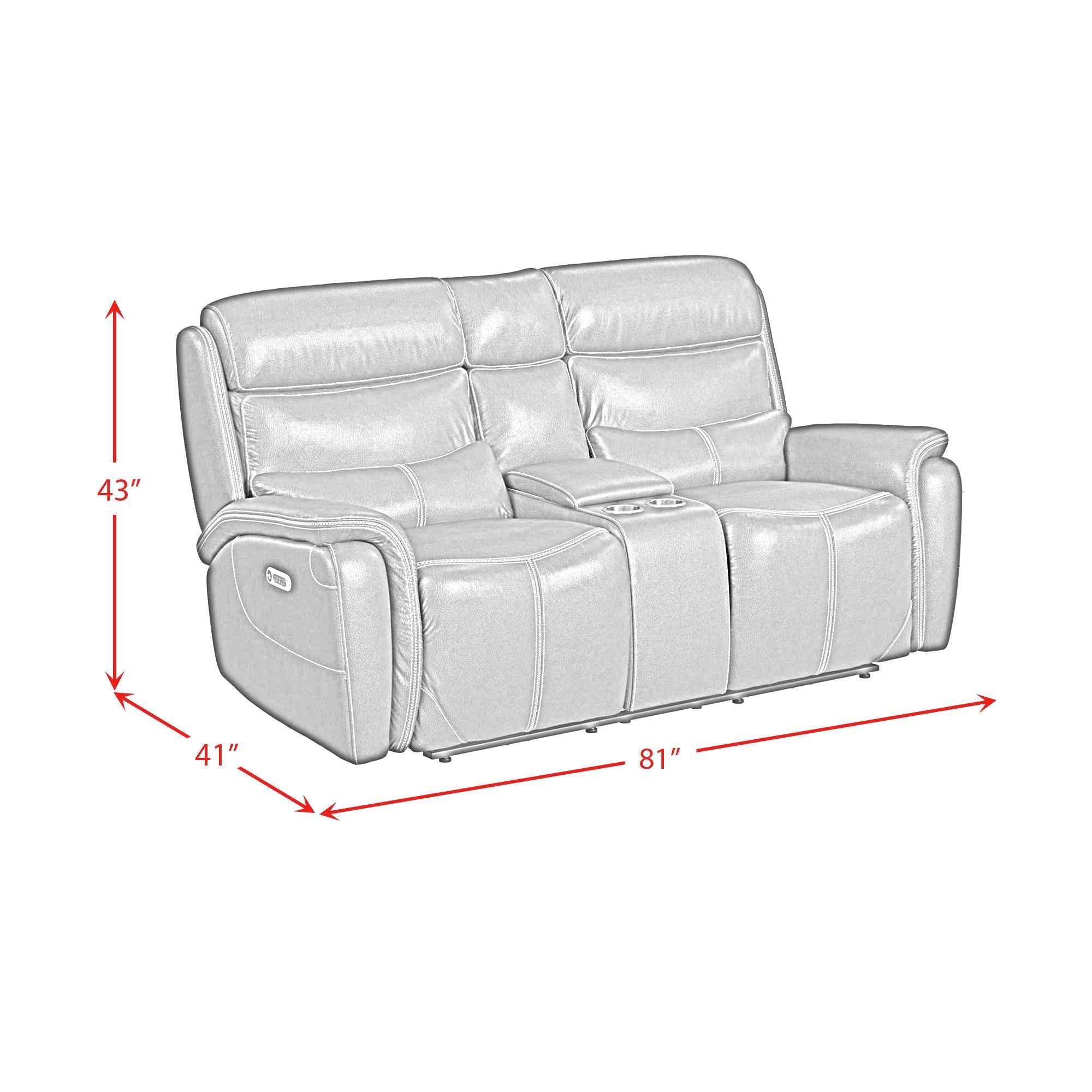 Aruba - Power Motion Loveseat With Power Headrest And Console