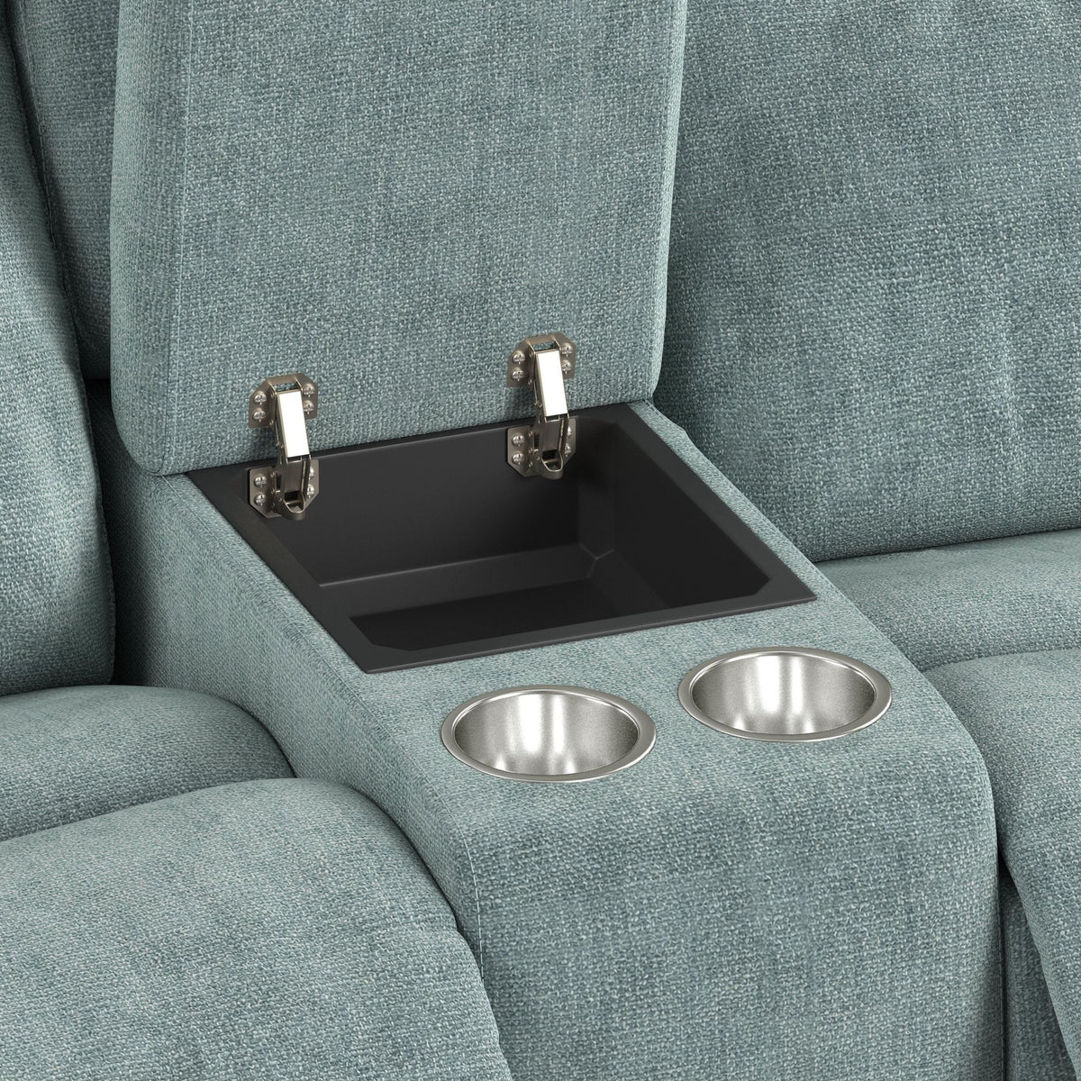 Striker Loveseat With Console in Blue by Elements International, view 7