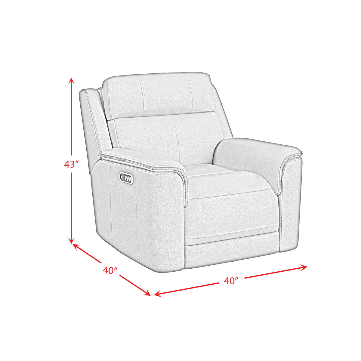 Mustang P3 Recliner in Dark Brown by Elements International, view 10