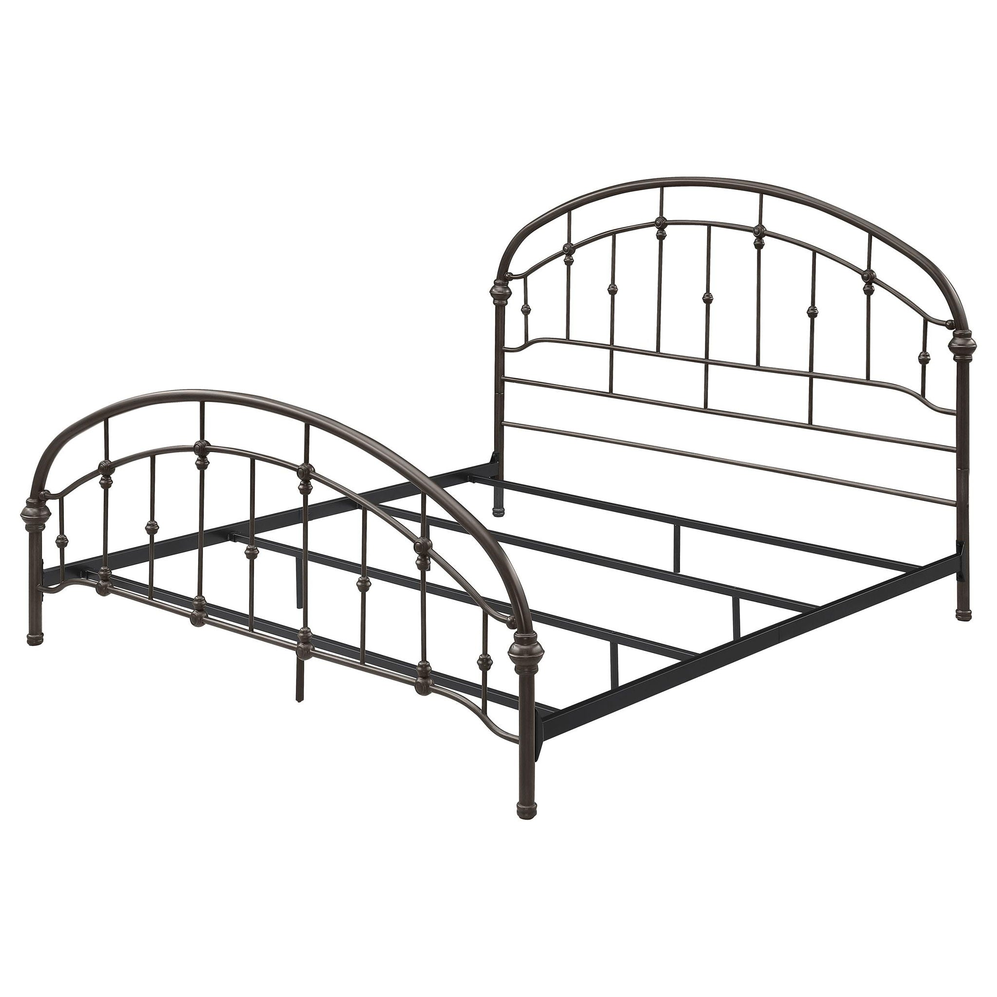 Rowan Metal Eastern King Open Frame Bed Dark Bronze