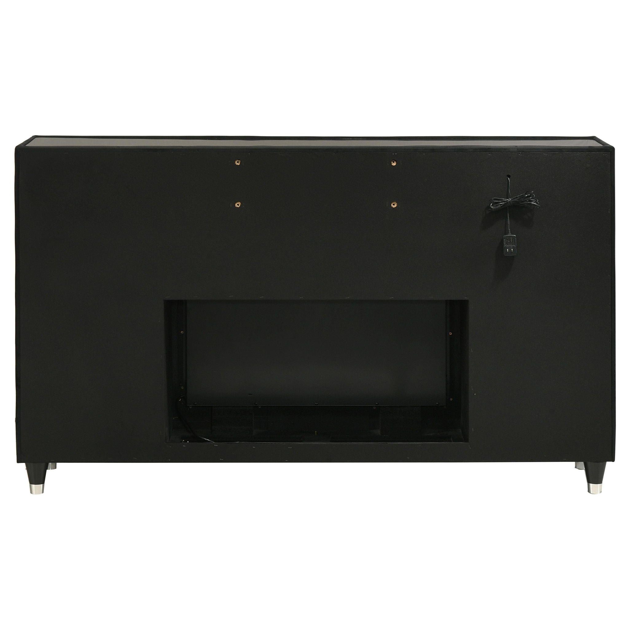 Lorient 8-drawer LED Bedroom Flame Box Dresser Black