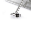 Luxury Rain Shower Head With Adjustable Arm, 10" Square, Stainless Steel - Brushed Nickel