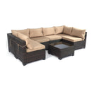 Cushion Covers For 7 Piece Wicker Sectional Sofa, 14 Pack Seat And Back Slipcovers With Zipper