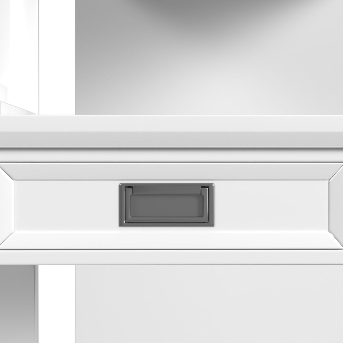 Hampton Kids Loft Bed With Staircase And Desk With Speaker in White by Elements International, view 5