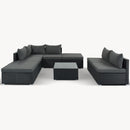 8 Pieces Outdoor Patio Furniture Conversation Wicker Sofa Set