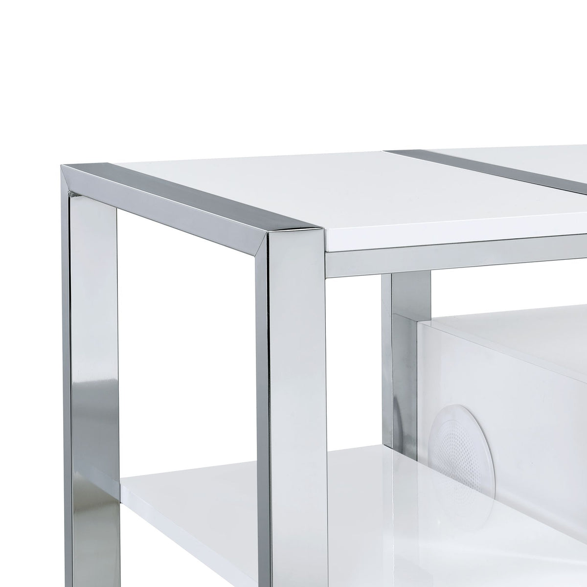 Midway 80" TV Console With Firelight in White by Elements International, view 6