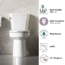 Gloss 2 Piece Toilet With 1.28 Gpf Tornado Flush, Rimless Bowl, Soft Closing Seat - Gloss White