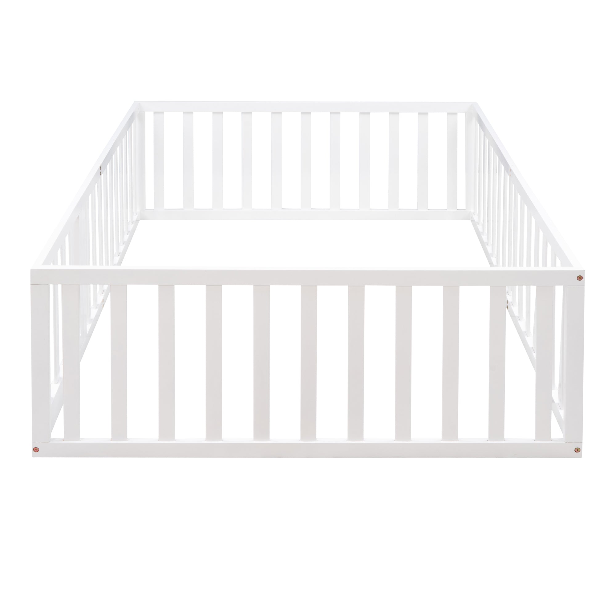 Full Size Wood Daybed Frame with Fence, White(OLD SKU:WF289662AAK)