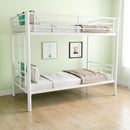 Bunk Bed For Kids, Convertible Frame With Ladders & Guardrail