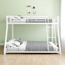 Bunk Bed Frame With Ladder And Guardrail, Heavy Duty Noise Free Design Metal Construction