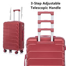 3 Pieces Set 20" / 24" / 28" Spinner Wheel Luggage With Combination Lock