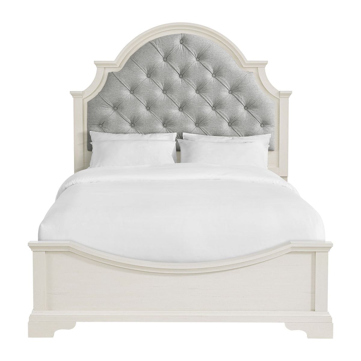 Eastwood Youth Upholstered Bed in White by Elements International, view 4