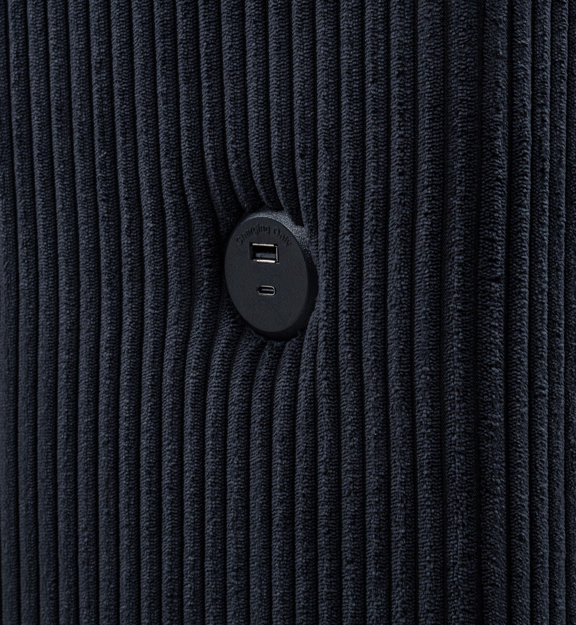 Tisdall Eastern King Flame Visualizer Wingback TV Bed Black