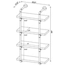 Elmcrest - 4-Shelf Wall Bookshelf