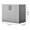 Astro Series - Metal Wall Mounted Base Door Storage Cabinet - Metallic Gray