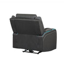 Blanca - Power Recliner With LED - Charcoal